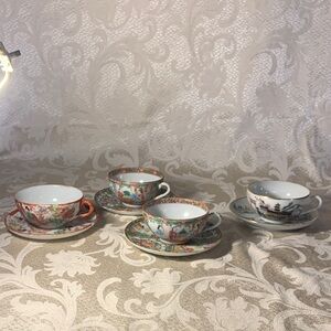 Vintage Japanese Porcelain Tea Cup Set